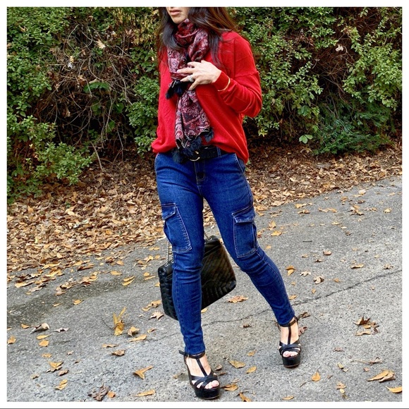 #23 ✨LAST ONES✨PARIS✨Cargo side pockets Skinny Jeans - Picture 4 of 8